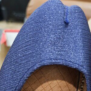 Leather khussa sandals blue size 9